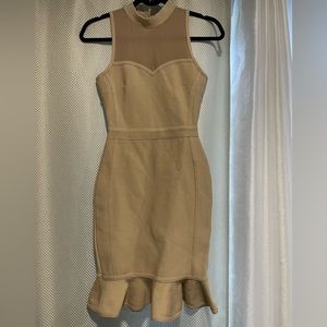 Tan bandage dress size XS